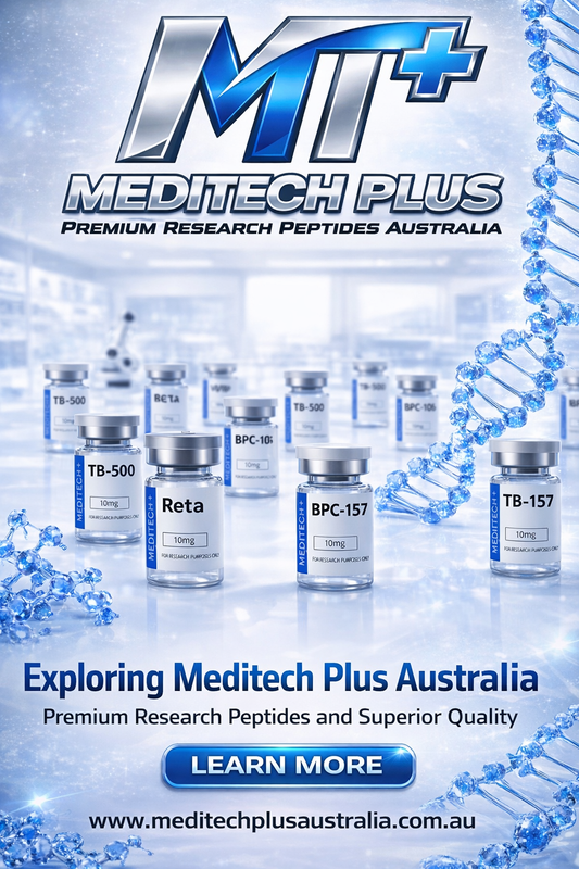 Meditech Plus Australia Premium Research Peptides 🇦🇺 | Retatrutide, BPC-157, GHK-Cu, NAD+ & More