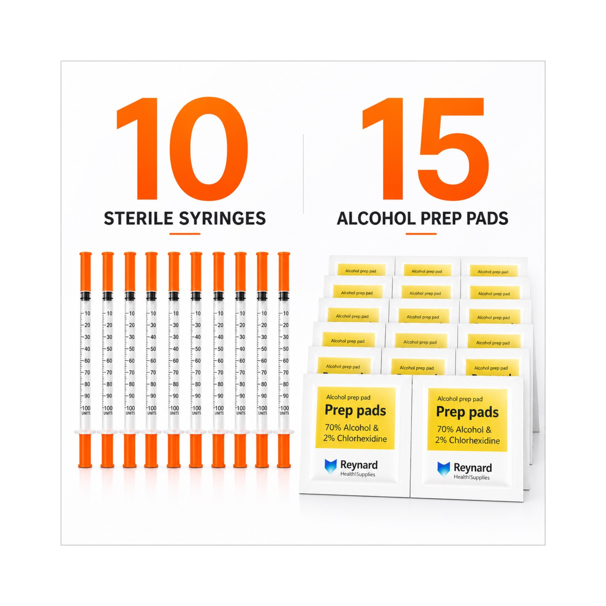 Peptide Starter Kit - 10 Syringes + 15 Prep Pads
