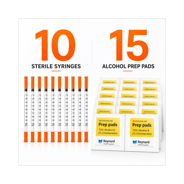 Peptide Starter Kit - 10 Syringes + 15 Prep Pads