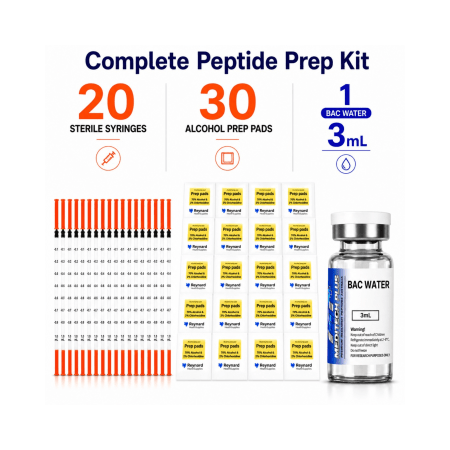 Peptide Advanced Research Bundle - 20 Syringes + 30 Pads + 3ml BAC Water